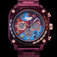 Jezper TQ021C-D1 (Purple) with Rainbow Swarovski (Purple Stainless Steel)