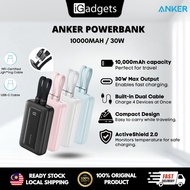 [NEW] Anker Zolo Powerbank 10000mAh 30W Fast Portable Charger Built-in USB-C Lightning Cables | Fast