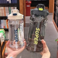 Customer Favorite 1500ML/2000ML Sports Bottle With Straw & Carry Handle. Most Purchased Fitness Wate