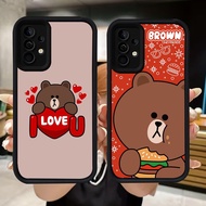 Q9 Brown Bears soft Casing for Samsung A34 A55 A54 A36 A15 A35 S25 Ultra A16 A24 A05S A25 A56 A04s A