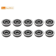 10Pcs F695- Bearing 5X13X4mm Flanged Miniature Deep Groove Ball Bearings F695RS for   2/3 3D Printer