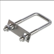 304 M8 Square Set Including Baffle Clamp Square Screw Bolt Square Square Card Buckle Pipe Clamp U Card Card
