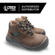 Otter Water Resistant Nubuck Leather Laced PU Rubber Safety Boots, Model: OWT993KW-R