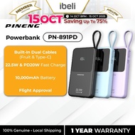 Pineng PN-891PD Built-in Cable 22.5W 10000mAh Powerbank