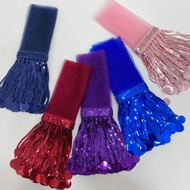 Sequins Tassel Mesh Yarn - Polyester Fabric | Perfect for DIY Costumes & Dresses | 27.6cm Width