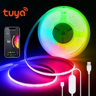 cod RGB COB LED Strip Light 5V USB FOB Tape Smart Tuya WiFi App Remote Control Flexible Ribbon Room 