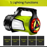 USB Multi-Function Portable Rechargeable Outdoor Emergency Searchlight XML-T6 (L-2)Bulb 80000 LM Fla