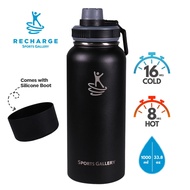 RECHARGE Wide Mouth Aqua Vacuum Flask with FREE Silicone Boot Sports Gallery Insulated