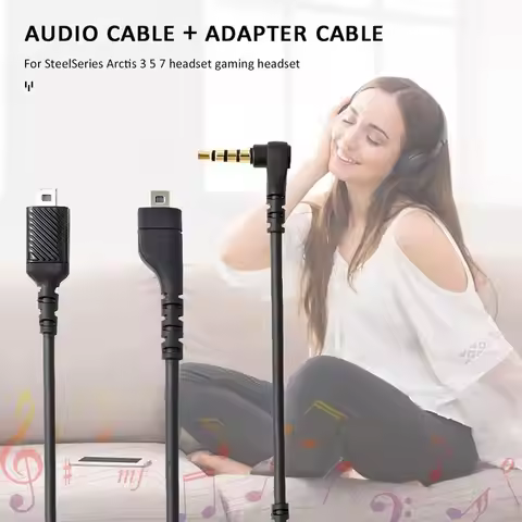 Headphone Sound Card Cable Accessories High Quality Audio Cable Replacement Sound Card for SteelSeri