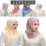 BRNUOMOU Tassel Scarf Scarf Head Cover Turban Head Hat