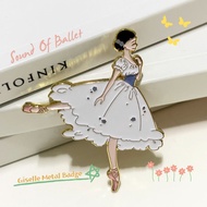 Korea Badge, Ballerina Badge, Ballet Gisele Badge, Illustration Gisele Badge, Illustration Gisele Ba