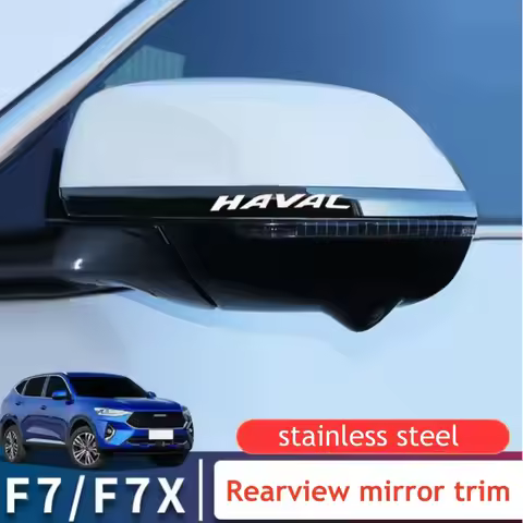 for HAVAL F7 F7x Rearview Mirror Sticker Trim Deco Protector Stainless Steel Accessories