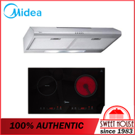 Midea Slim Cooker Hood MCH-76MSS Stainless Steel Twin Motor + Midea Built-in Induction & Ceramic Hob