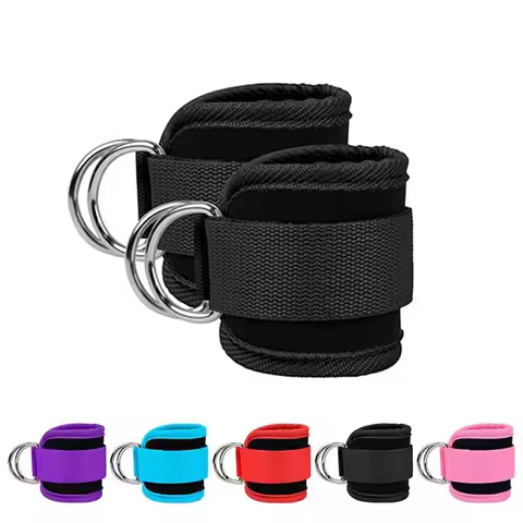 1PC Adjustable D-Ring Ankle Wrist Cuffs Padded Strap Brace Support Gym Workouts Kickback for Cable M