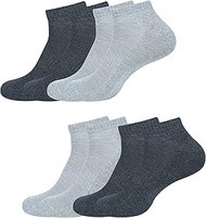 Soft & Breathable Cotton Ankle Socks for All-Day Comfort, Size- 6 to 9, Pack of 4 (MS1001-2G2D-4PK-6