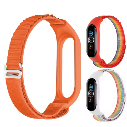 Nylon Replacement Watch Strap for Xiaomi Mi Band 7/6/5/4/3 Amazfit Band 5 Breathable Wristband Compa