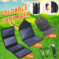 15W 5V Portable Foldable Solar Panel Monocrystalline Folding Waterproof Charger Sun Power Bank for P
