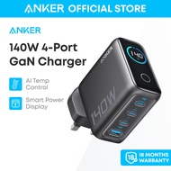 140W USB-C Charger, Anker Laptop Charger, 4-Port Multi-Device Fast Charging, Advanced GaN Power Adap