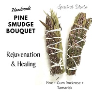 SI Handmade Smudge Stick Pine Gum rockrose Tamarisk Flower cleansing and protection