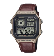 M&F Watch นาฬิกาข้อมือ Casio Digital รุ่น AE-1200WHL-5A สายหนังใหม่ AE-1200WHD-1A ยอดนิยม AE-1200WHB