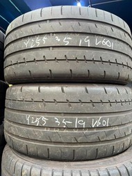 YOKOHAMA~255/35/19~(V601)~~大量二手~90%~2條~24小時包裝