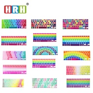 HRH For macbook air 13 keyboard cover Rainbow Keypad Skin Protective Film For Macbook Pro 13 15 17 Air 13 Retina 13 USA Version Basic Keyboards