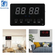 Gazechimp Large Led Display Desktop Digital Alarm Clock Bedside Clock Easy to Reads, Display Tempera