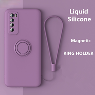 Ultra-thin Silicone Magnetic Holder Phone Case For Xiaomi Redmi Note 9S Pro Mi 10T X3 NFC   Soft Liq