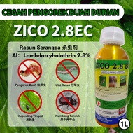 【Sama dengan Karate,Alanda,Alert】Zico 2.8EC（1L)insecticide/Racun Serangga  lambda-cyhalothrin 2.8%