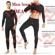 HITAM Long Jhon Suit heat tech longjhon heat tech Men's warm for cold weather black