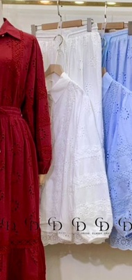 CD (ชุดเซทแขนยาวลูกไม้พรีเมียม) New Lace Set (Shirt&Skirt) Color:ตามแบบ Size: Freesize Bust:117 cm/4