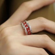 Design New Style National Trendy Retro-uu20 Craft Epoxy 11 Adjustable Niche Six-Character Mantra Rin