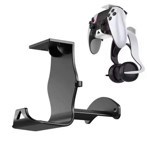 Under Desk/Wall Mount Game Controller Organizer with Headset Stand Wall Rack Wall Mount Wall Hanger 