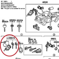 TOYOTA LAND CRUISER IGNITION SWITCH LOCK CYLINDER & KEY SET