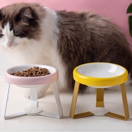 【A Flexible】 Cat bowl ceramic High  bowl ceramic Elevated dog bowl Cat bowl with detachable stand Ca