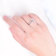 Stackable constellation designed S925 silver Ring with artificial moonstone