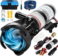 WASSERMANN RV Macerator Pump 12V Waste Water Pumps Sewage Pump 12GPM Suction 3.2 feet Lift 10 ft Com