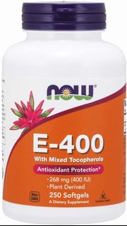 Now Foods Natural Vitamin E 天然維他命E 400 IU , 250 粒