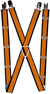 Buckle-Down Suspenders-426 Hemi Badge/Stripes Orange/Black/White