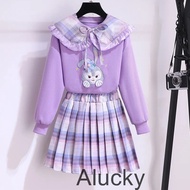 Baby Girl Blouse Set T Shirt Lengan Panjang Kanak Kanak Outfit Kids Girl Suit Children Jk Uniform Sk