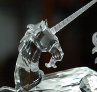 奧地利施華洛世奇SWAROVSKI雕刻藝術品_水晶年集限量收藏品神話動物1996獨角獸 Unicorn