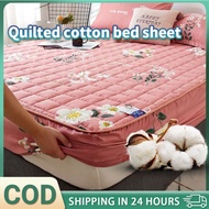 Quilted Cotton Mattress Protector Cover Bed sheet Bedding Single/Double/Queen/King Size