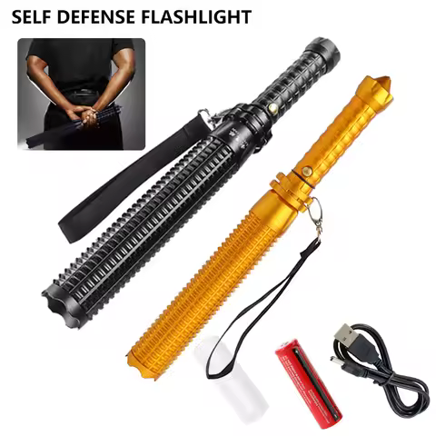 Wolf Tooth Lamp Glare Flashlight Self Defense Waterproof For Emergency Anti Riot Equipment Rechargea
