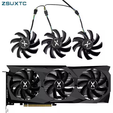 85MM T129215SU 4-pin XFX RX 6700XT GPU fans for XFX Speeder SWFT 309 Radeon RX 6700 XT 12GO graphics
