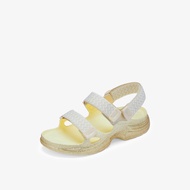 73Hours Womens Sandals Lazy Tone Magic Tape Sports Thick Bottom Heightening Slippers Casual Fabric U