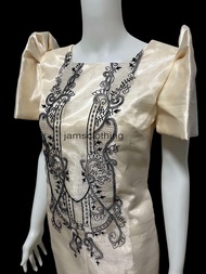 Filipiniana Embroidered Barong Dress (Knee Length)