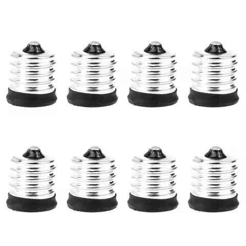 8pcs E17 to E14/B15 to E14 Light Bulb Socket Extender Adapter Base Bulb Converter Lamp Holder Screw