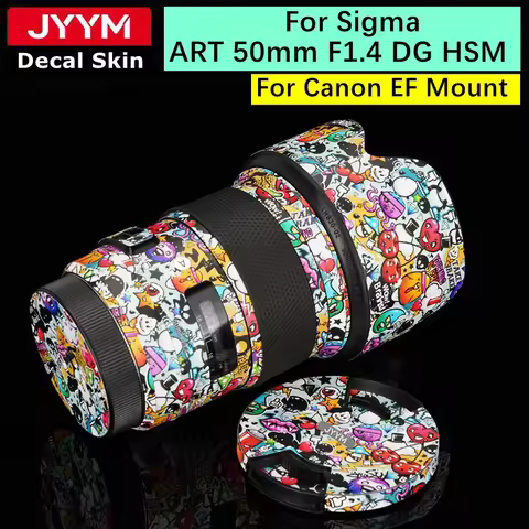 Customized Sticker For Sigma ART 50mm F1.4 DG HSM For Canon EF Mount Decal Skin Camera Lens Vinyl Wr