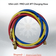 USA - LAX/PRO LAX Manifold Gauge Charging Hose Set (3FT)(R12, R22, R134a,R410,R502)