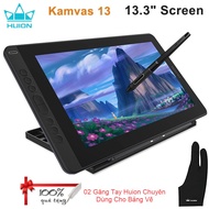 Tặng Kèm 02 Găng Tay Vẽ Huion - Bảng Vẽ Điện Tử Màn Hình LCD 13inch Huion Kamvas 13 (GS1331) - Hàng
